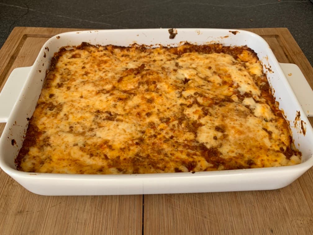 Lasagna with cauliflower noodles - ketogenic and low carb